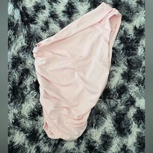 Soft Off the Shoulder-Asymmetrical Pink Top